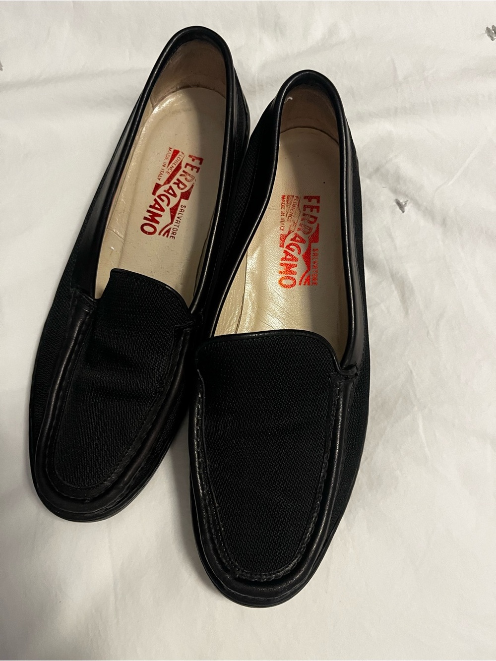 Black Ferragamo loafers